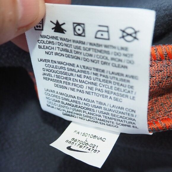 Nike Golf Tour Performance Dri-Fit 1/4 Pullover Grey / Orange 687006-021 Men's L - Picture 6 of 10